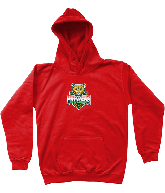 Keighley Cougars Kids Crest Hoodie Red