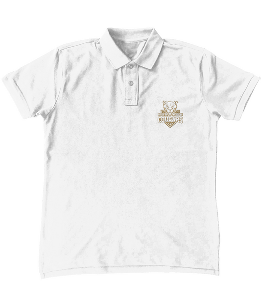 Keighley Cougars Standard Polo Shirt White/Gold