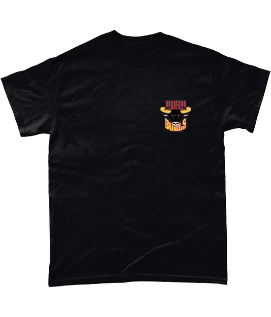 Bradford Bulls Crest Logo T-Shirt in Black