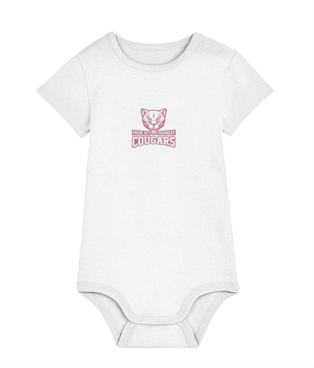 Keighley Cougars Pink Baby Body Suit in White